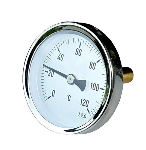 Zeigerthermometer Metall 100 mm Axial 1/2" Thermometer NEU Cover