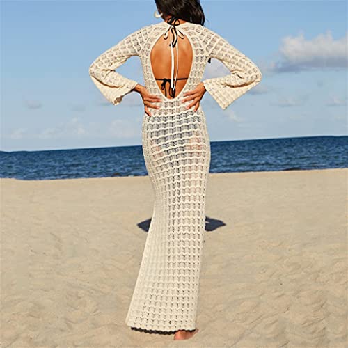 Robe de plage en tricot de qualité supérieure et coupe évidée chic