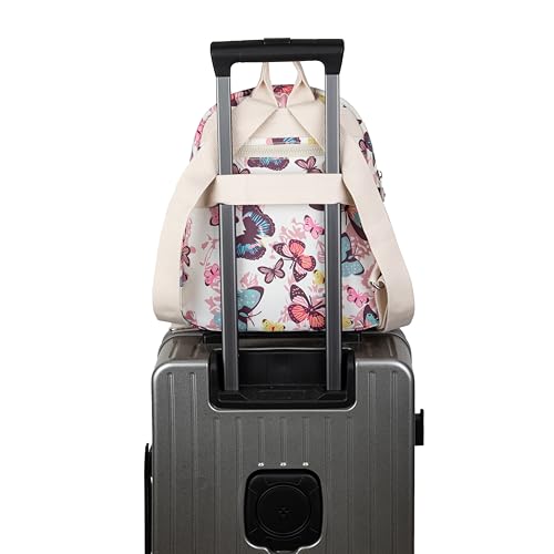 Image of Pealwel Mini Backpack Purse for Women,Small Nylon backpacks for Ladies Backpacks Women Anti Theft Travel Bag (Butterfly)