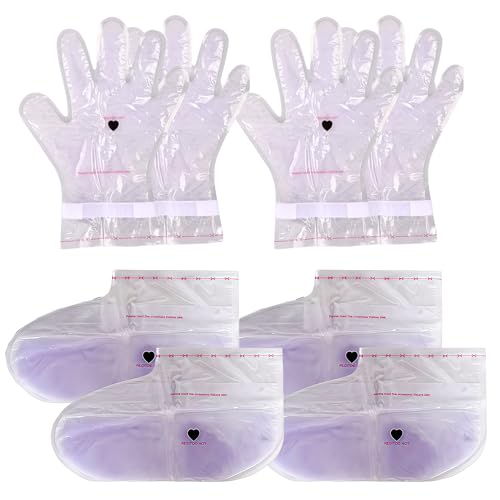 BACTIBLAST Paraffin Wax Gloves,The Paraffin Wax for Hand and Feet,Paraffin Hand & Foot Treatments and Booties Set for Intensive Hydration At Home Or Spa(Lavender) 2 Pair Hand & Foot Wax Gloves