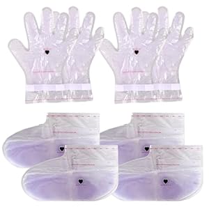 Paraffin Wax Gloves,The Paraffin Wax for Hand and Feet,Paraffin Hand & Foot Treatments and Booties Set for Intensive Hydration At Home Or Spa(Lavender) 2 Pair Hand & Foot Wax Gloves