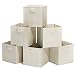 Closet Organizer - Fabric Storage Basket Cubes Bins - 6 Beige Cubeicals Containers Drawers by Home-Complete