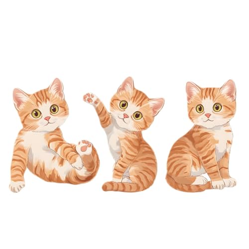 Vinilos decorativos adhesivos de gatos naranja para pared