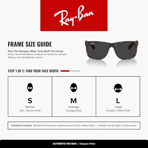 Image of Ray-Ban RB4165 Justin Classic Square Sunglasses for Men for Women