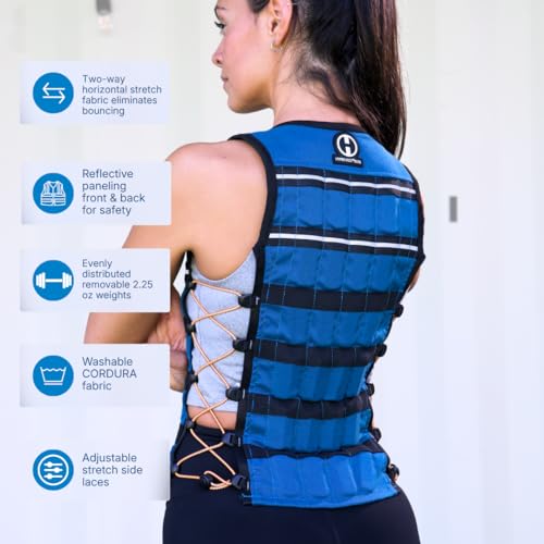 Image of Hyperwear HyperVest ELITE Adjustable Weighted Vest for Women and Men - Thin Steel Weights, Stretch CORDURA Fabric - Weight Vest for Walking, Running, Strength Training