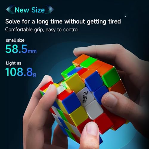 Image of HAWKISTER Qiyi M Pro 4X4 Magnetic Speed Cube, Qy 4X4X4 Professional Stickerless Magic Cube Puzzle, 2024 Edition, For Kid