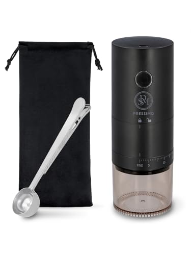 PRESSIMO 電動コーヒーミル コードレス 39段階調節...