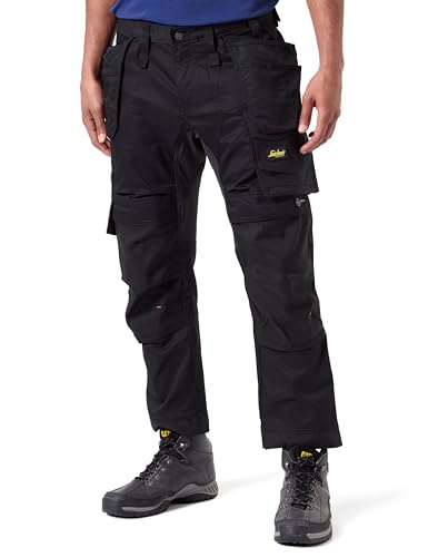 Snickers 6241 AllroundWork Slim Fit Trousers Holster Pockets Black 36' 35'