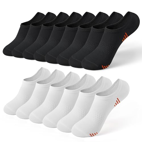 Honeysea No Show Socks Womens - Socks for Women Running Socks No Show Socks White Socks Non Slip Socks Ankle Socks Mens Womens Shoes Running Essentials for Women, Small, 7pairs（4black/3white）