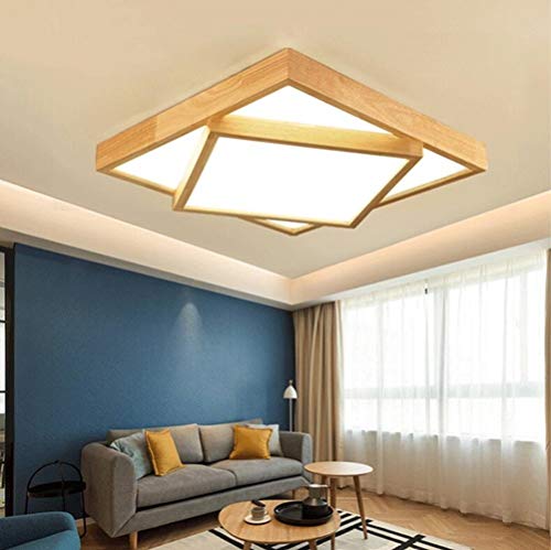 Preisvergleich Produktbild Casa perfetta Moderne Continental Kreativität einzigartiges Design Kronleuchter Wohnzimmer Hotel Büros Schlafzimmer 2 Schicht geführt Raster- Licht Eisen Massivholz 48 * 48 * 12cm