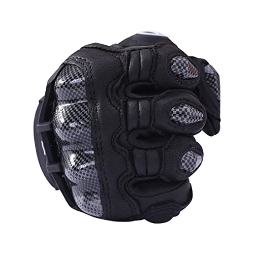 Harssidanzar KM046US Gloves Motorcycle For Mens Womens,Full Finger Motorbike Riding Powersports Knuckle Protection Road Racing Gloves Km046 thumb #4