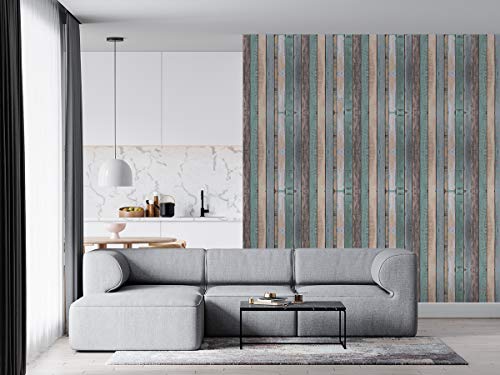 Image of DWELLSINDIA Verticle Wood Self Adhesive Wallpaper Waterproof, Scratch Resistant, Laminated 41x244 CM