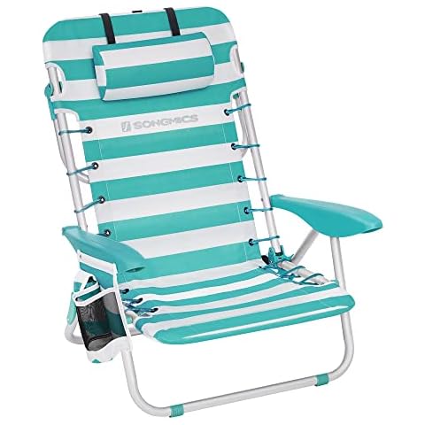 SONGMICS Strandstuhl, Campingstuhl, Klappstuhl, Outdoor-Stuhl Cover