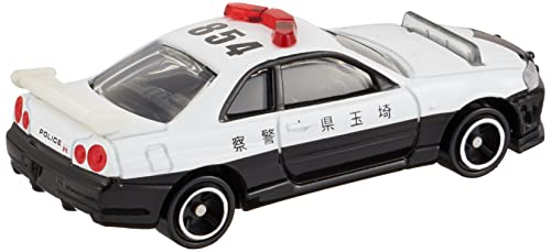 Image of Tomica No.1 Nissan Skyline GT-R BNR34 Police Car Diecast Scale Model Collectible Car