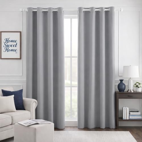 HOMEIDEAS Blackout Curtains for Bedroom 52 X 84 Inch Long 2 Panel...