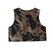 XRTBMN Toddler Boy Girl Western Vest vintage PU Leather Open Front Jacket Sleeveless Waistcoat Cow Print Cardigan Outwear (Brown, 18-24 Months)