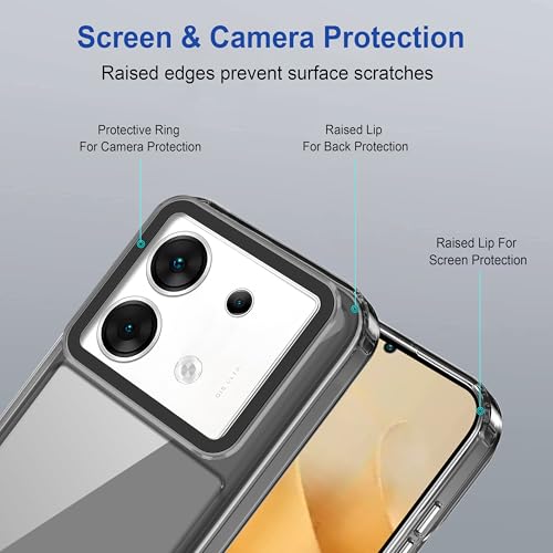 Image of Zapcase Back Case Cover for Infinix Zero 30 5G | Compatible for Infinix Zero 30 5G Back Cover | Case Cover with Camera Protection | (TPU + PC | Translucent Black)