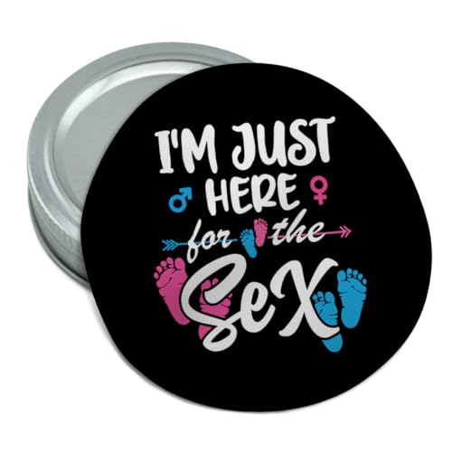 Graphics & More I'm Here for the Sex Gender Reveal Round Rubber Non-Slip Jar Gripper Lid Opener