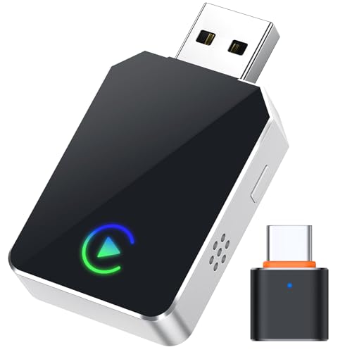 Image of Wireless CarPlay Adapter for iPhone, 2026 Upgraded 2-in-1 Android Auto CarPlay Wireless Adapter, Convert Wired to Wireless, Fast & Stable, Plug & Play, Compatible with Factory Wired CarPlay Cars 2016+