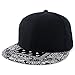 Armycrew Paisley Bandana Print Flat Bill Snapback Cap - Black Black