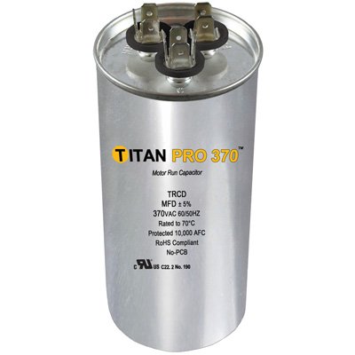 Round Dual Run Capacitor 30/5 MFD 370 Volts