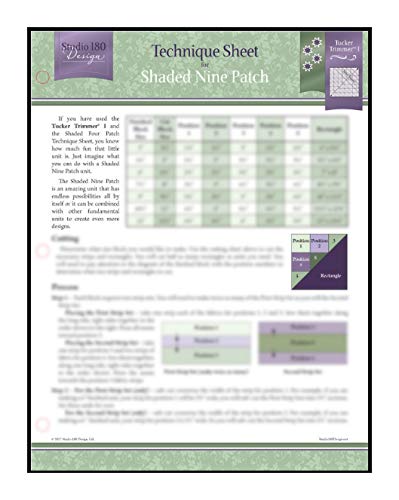 Studio 180 Design Technique Sheet - for Shaded 9-Patch Quilt Blocks