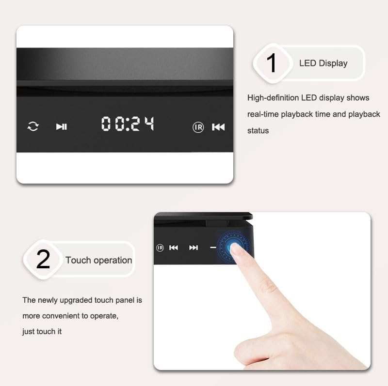 Image of 1080P DVD HD Video Player Portable VCD Player MiNi CD Player HDMI Video + 3.5mm Jack Audio Output with Remote Control