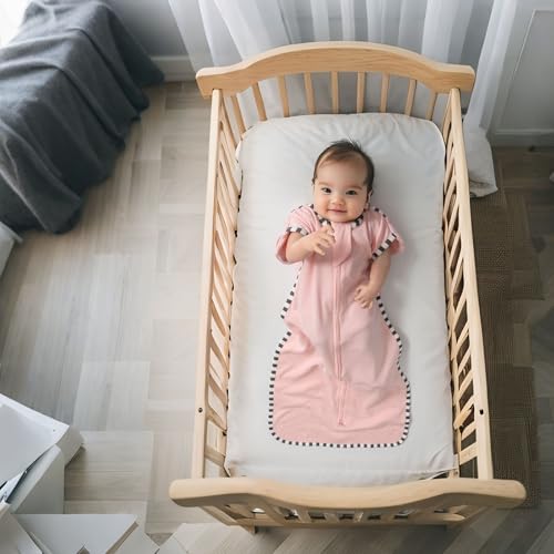 Image of Transition Swaddle, 2 Pack 100% Cotton Baby Sleep Sack | 2-Way Zipper Infant Arm Up Swaddle for Newborn Baby Boy Girl