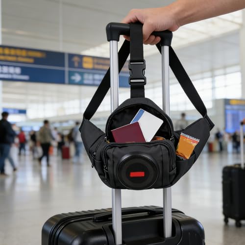 Riñonera con bocinas, Bluetooth, para fiestas, festivales, raves, playa, barcos, recargables, con altavoces y Bluetooth - imagen 2