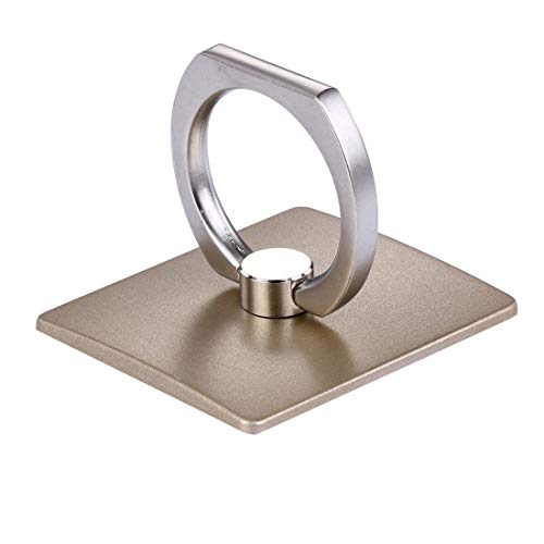 Fone Stuff Anillo de Agarre con los Dedos, sostenedor Giratorio del Soporte del Metal con el Montaje del Coche para Todos los teléfonos móviles, iPhones y tabletas e iPads en Gold