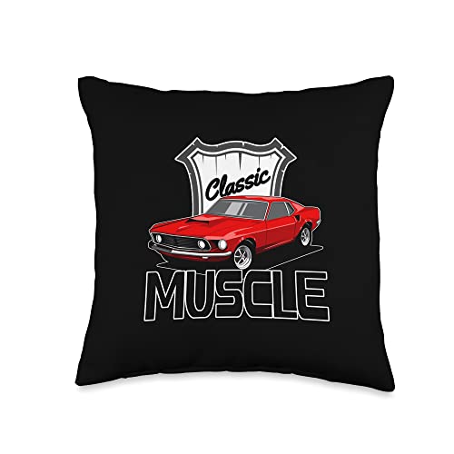 Vintage Hot Rod, Classic Muscle, V8 American Muscle Cars Throw