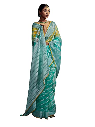 Sari bleu semi-cousu Brasso la solution pour un drapé de fête rapide et confortable
