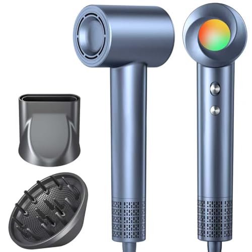 Hair Dryer, 160000 RPM Ionic Hair Dryer Portable Lightweight Blow Dryer with 500 Million Negative Ions, Fast-Drying, Lightweight and Quiet with Diffuser & Nozzle, Perfect for Home and Travel- Blue Hair Dryer, 160000 RPM Ionic Hair Dryer Portable Lightweight Blow Dryer with 500 Million Negative Ions, Fast-Drying, Lightweight and Quiet with Diffuser & Nozzle, Perfect for Home and Travel- Blue