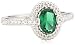 Produktbild caï women Damen-Ring 925 Sterling Silber rhodiniert Glaskristall grün Gr.54 (17.2) C1462R/90/P2/54