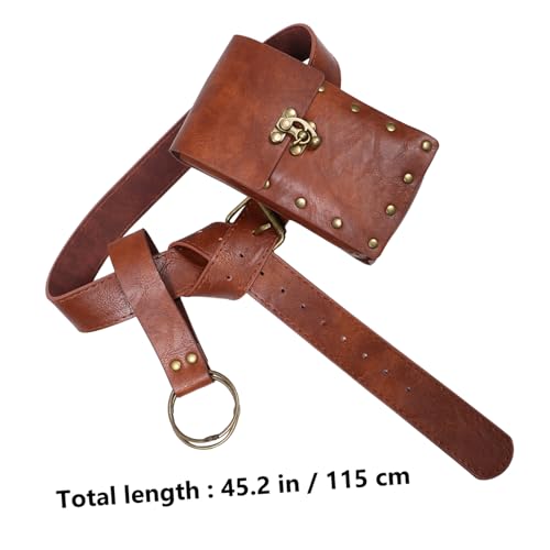 1set Medieval Belt Vintage Embossing for Cosplay and Stage Authentic Renaissance Costume Accessory Includes Waist Bag Holder2