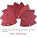 AUSTOR 100 Pieces Mouse Detail Sander Sandpaper Palm Sanding Sheets Hook and Loop Assorted 80/180/ 240/320/ 400/800/ 1000/1500/ 2000/3000 Grits