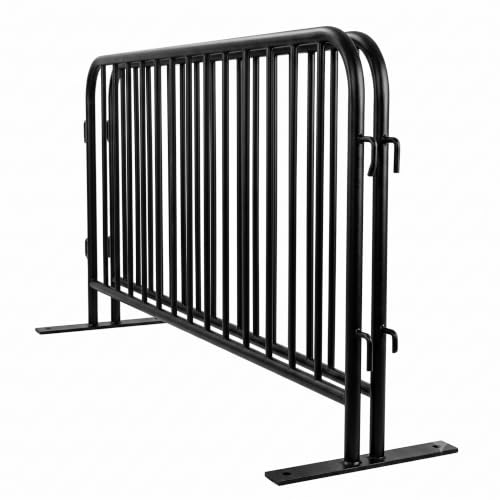 Crowd Control Barriers, Heavy 41.89lb Interlocking Steel Security Fence