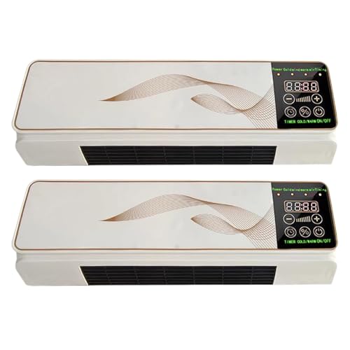 Climafy Portable Ductless Air Conditioner, Wall Mounted Split Max Air Conditioner, Mini Split Ac/Heating System Super Quiet Fast Cooling/Heating for Bedroom Living Room C2PCS