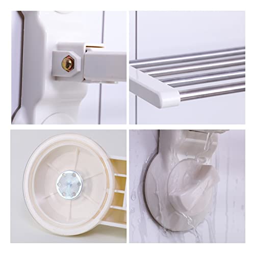 Soporte de toallero sin taladro para evitar daños en azulejos rosa 7