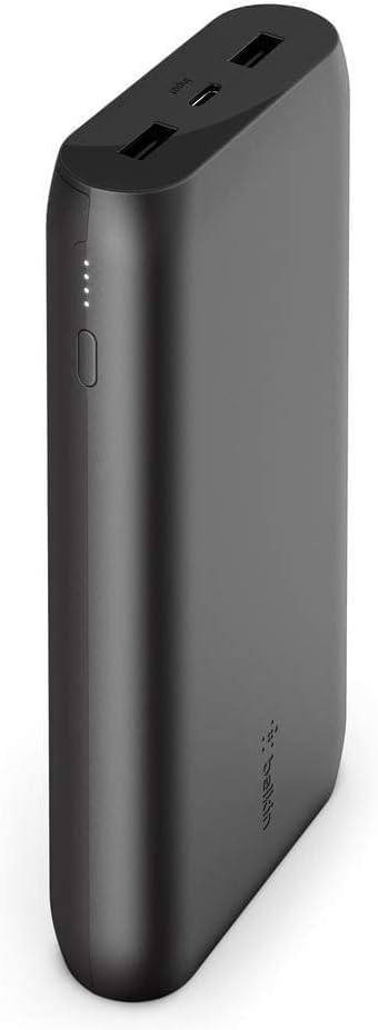 Belkin Portable Power Bank Charger 20K for iPhone 13, iPhone 13 Pro, 13 Pro Max, 13 Mini, iPhone 12, Galaxy S22, Ultra, Plus and More, Black : Cell Phones & Accessories