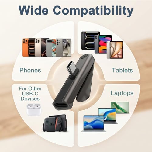 Image of Verilux 2 in 1 Type C Connector with Phone Stand, PD 240W USB C Adapter | Type C to Type C Adapter Supports 480Mbps Data Sync, Right Angle Design Compact Kickstand for Desk Use and Hands Free Viewing