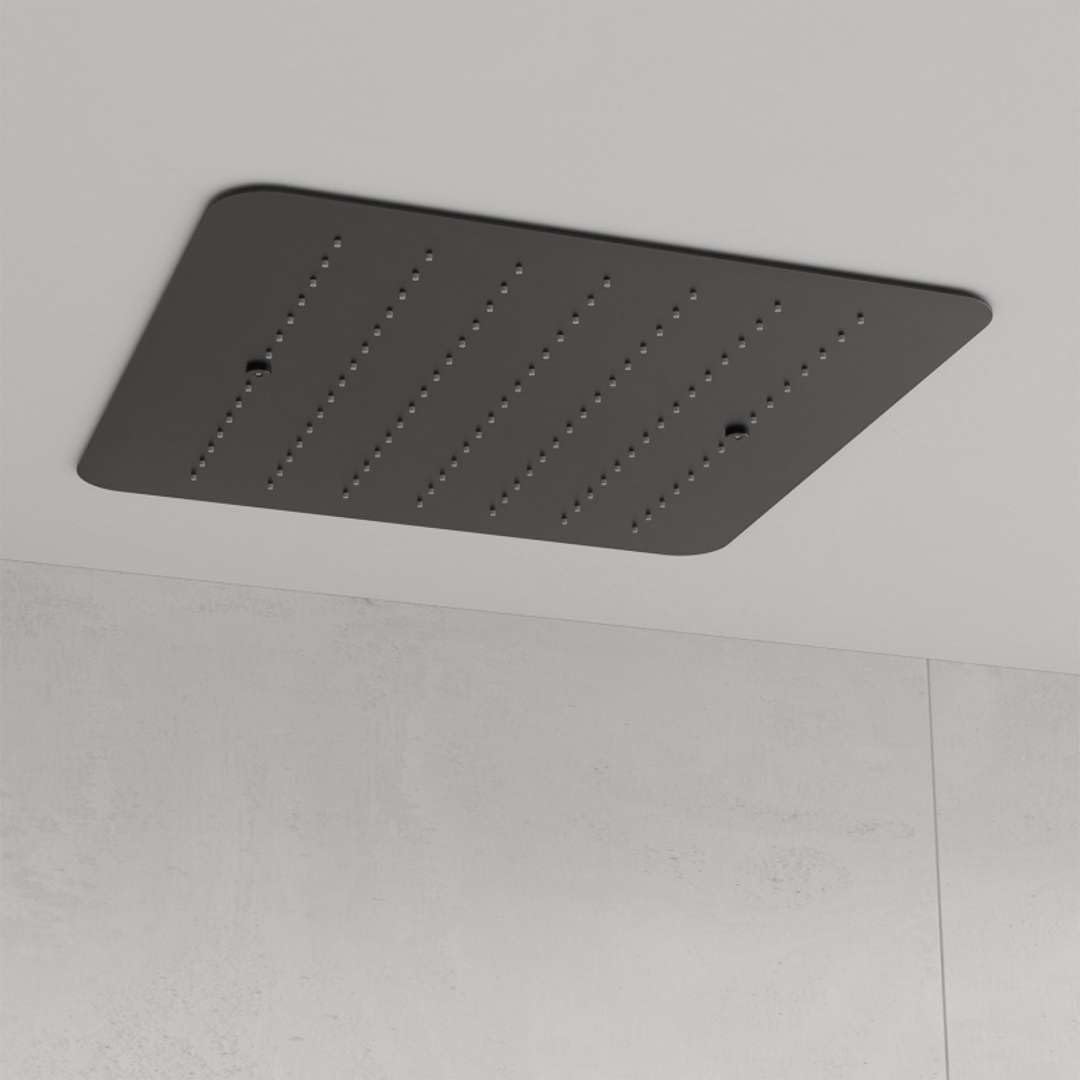 Steinberg Relax Rain ducha mural, montaje empotrado en el techo, Easy-Clean, 500x500mm, 39055, Color: Matt Black