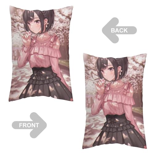 枕カバー 東雲絵名 VTuber ピローケース 60cm*40cm まくらカバー 寝具カバー ファスナー式 抱き枕 クッション 吸汗速乾 静電気対策強化 ソファクッションカバー 快適 肌に優しい 軽量 柔らかい ホテル品質 四節通用 家庭用 アニメ キャラ