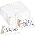 Best Paper Greetings Place Cards - 100-Pack Small Tent Cards with Gold Foil Polka Dots, Foldover Table Placecards, Perfect for Weddings, Banquets, Events, Folded 2 x 3.5 Inches