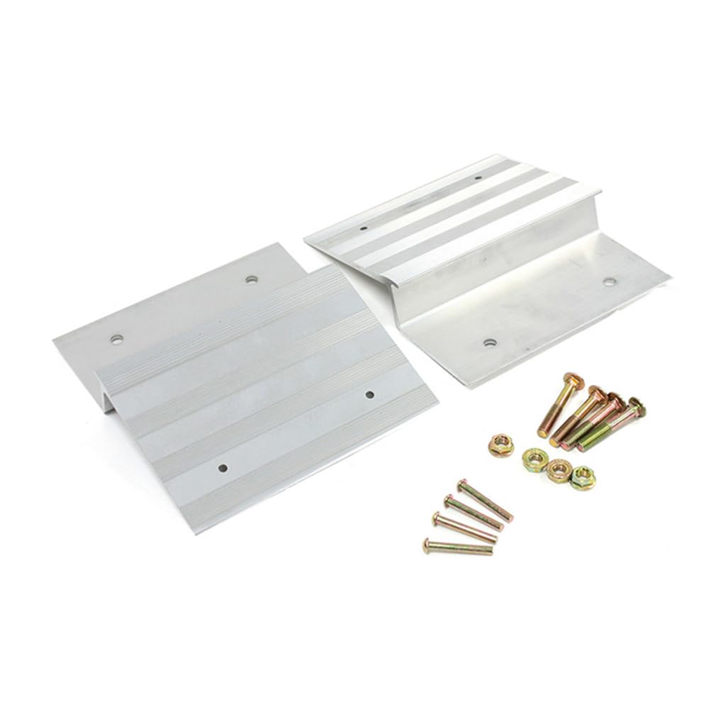 Kits de rampa de Carga para Camiones, Accesorios de Pendiente de Escalera, Soporte de rampas de aleación de Aluminio de 8 Pulgadas y Kit de pies de Goma para cortacésped, Coches y Camiones