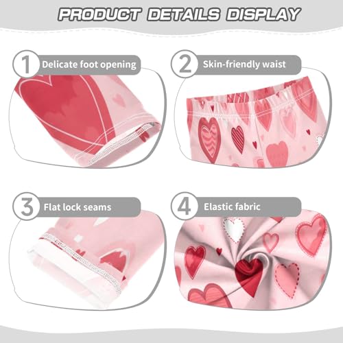 Toddler Girls Leggings Printed Yoga Pants Leggings Red Loving Heart、 for Kids3