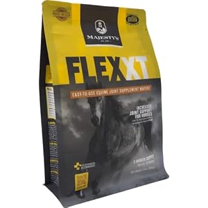 Majesty’s Flex XT Wafers – Superior Horse / Equine Joint Support With Increased Supplement Levels – Glucosamine, MSM, Yucca, Vitamin C – 30 Count (1 Month Supply)