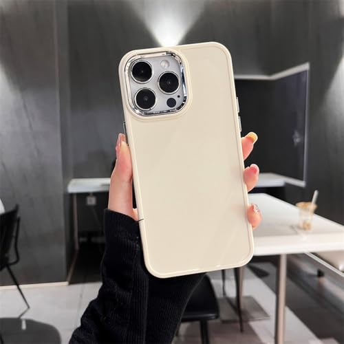 Coque en silicone iPhone 14 Pro Max à lentille électrolytique souple couleur unie