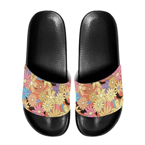 Comfy Slides for Women Supportive Walking Size 6-13.5 Black