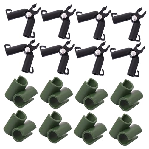 HIAKDOFT 10個 調節可能 支柱ジョイント クロスコネクタ 園芸支柱対応 る性植物用プラスチッククリップ 入り 藤棚 温室栽培向け補強パーツ